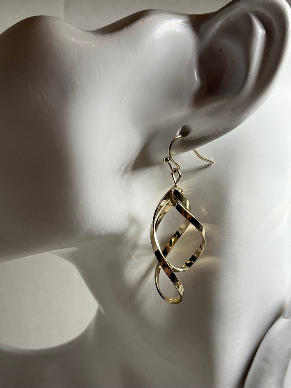 Gold-Tone Twisted Drop Earrings - Elegant Women Jewelry